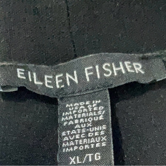 Eileen fisher black elastic waist pants XL stretchy - Picture 2 of 3